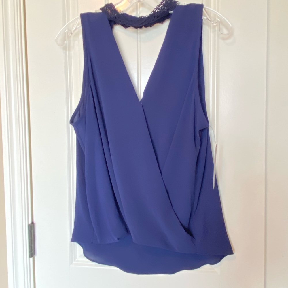 A. Byer Navy Blouse